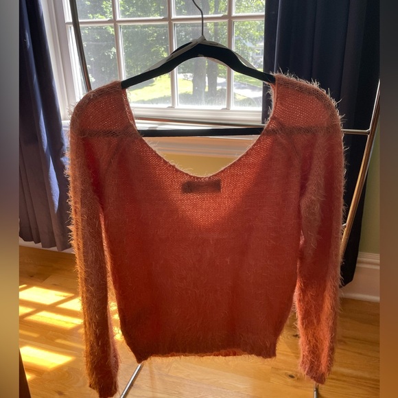 MINKPINK Off-Shoulder Coral Sweater - Picture 2 of 2